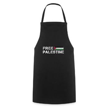 Freies Palästina Gaza-Flagge Arabisch - Kochschürze - Schwarz - Vorne - AI Model Male 185 dark (185cm)