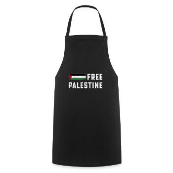 Freie Gaza Palästina Flagge Arabisch beunruhigt - Kochschürze - Schwarz - Vorne - AI Model Male 185 dark (185cm)
