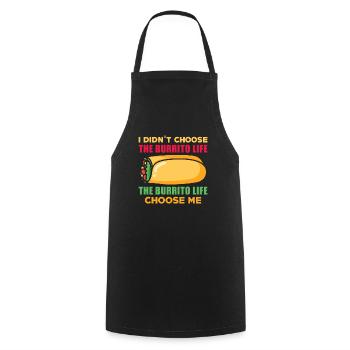 burrito - Cooking Apron - black - Front - AI Model Male 185 dark (185cm)