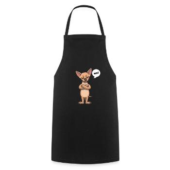 Chien de chien de chihuahua drôle chiwawa fan de chien - Tablier de cuisine - noir - Devant - AI Model Male 185 dark (185cm)