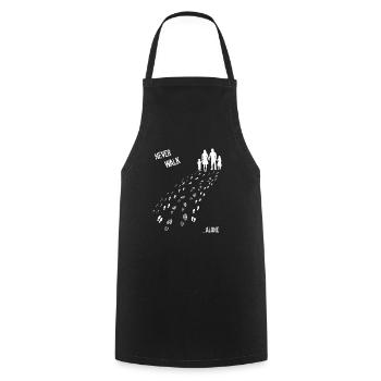 Never walk alone famille fille et fils - Tablier de cuisine - noir - Devant - AI Model Male 185 dark (185cm)