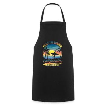 California Surfing - Cooking Apron - black - Front - AI Model Male 185 dark (185cm)