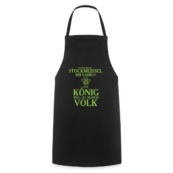 Stockmeissel könig volk Geschenk Biene Imker Honig - Kochschürze - Schwarz - Vorne - AI Model Male 185 dark (185cm)