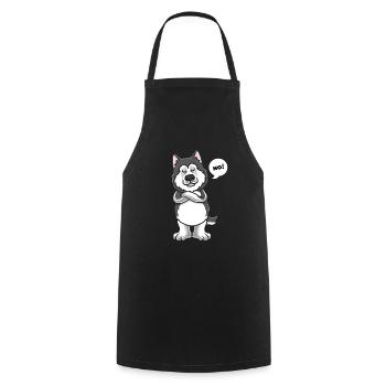 Sturer Alaskan Malamute dog funny dog owner - Cooking Apron - black - Front - AI Model Male 185 dark (185cm)