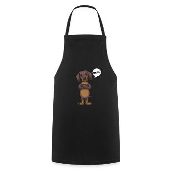 Sturer Dackel Hund lustig Teckel Hundebesitzer - Kochschürze - Schwarz - Vorne - AI Model Male 185 dark (185cm)
