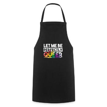 LGBT Bi CSD Rainbow Gay Pride Lesben LGBTQ Outfit - Kochschürze - Schwarz - Vorne - AI Model Male 185 dark (185cm)