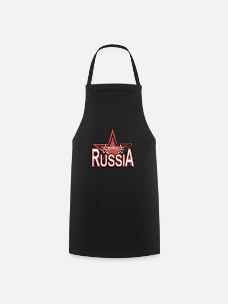 MADE in Russia Police avec étoile - Tablier de cuisine - noir