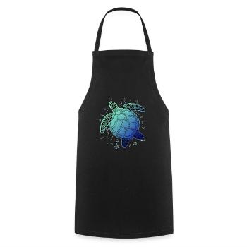 turtle - Cooking Apron - black - Front - AI Model Male 185 dark (185cm)
