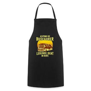 Chauffeur de bus Légende à la retraite cadeau Retraite - Tablier de cuisine - noir - Devant - AI Model Male 185 dark (185cm)
