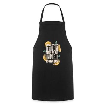 Quand la vie te donne un citron fais LIMONCELLO - Tablier de cuisine - noir - Devant - AI Model Male 185 dark (185cm)