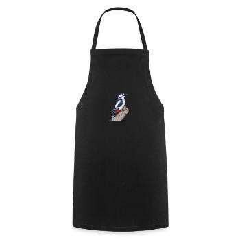 Buntspecht I bird hunter forest motif for - Cooking Apron - black - Front - AI Model Male 185 dark (185cm)