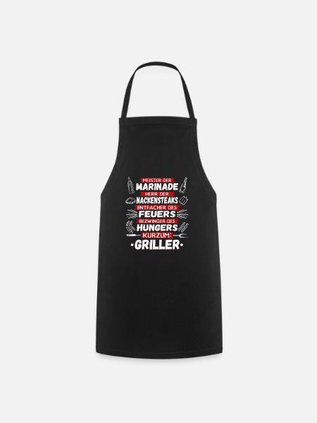 Griller Grillen lustig - Kochschürze - Schwarz