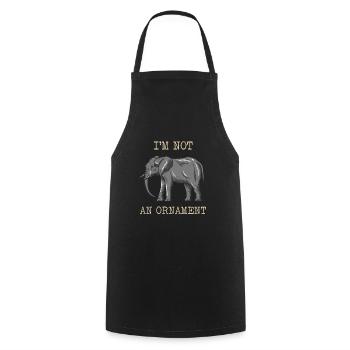 Elefant Tierschutz - Kochschürze - Schwarz - Vorne - AI Model Male 185 dark (185cm)