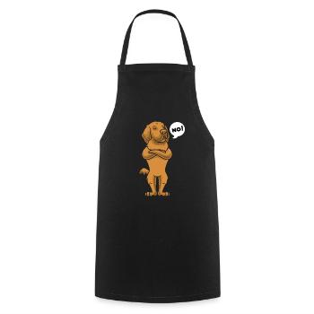 Chien de Hovaser stué - Tablier de cuisine - noir - Devant - AI Model Male 185 dark (185cm)