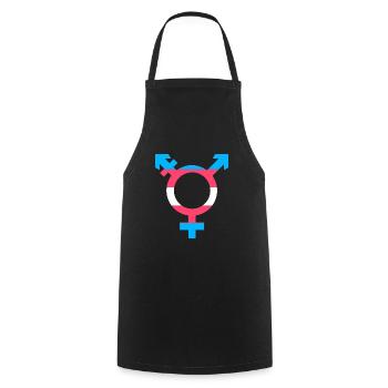 Trans-Symbole Transgenre Gender Symbol LGBT - Tablier de cuisine - noir - Devant - AI Model Male 185 dark (185cm)