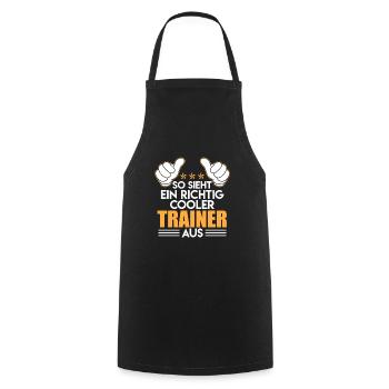 Tennis cooler Tennistrainer Spruch Tennis Geschenk - Kochschürze - Schwarz - Vorne - AI Model Male 185 dark (185cm)