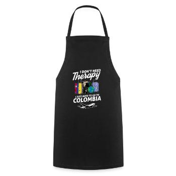 Colombia flag I Colombian Souvenirs - Tablier de cuisine - noir - Devant - AI Model Male 185 dark (185cm)