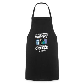 Greece flag I Greek Souvenirs - Cooking Apron - black - Front - AI Model Male 185 dark (185cm)