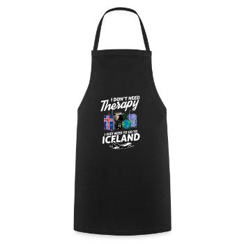 Iceland flag I Icelandic Souvenirs - Tablier de cuisine - noir - Devant - AI Model Male 185 dark (185cm)