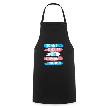 Trans Rights are Human Rights Transsexual - Cooking Apron - black - Front - AI Model Male 185 dark (185cm)