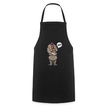 Bolonka Zwetna Sturer dog funny - Cooking Apron - black - Front - AI Model Male 185 dark (185cm)