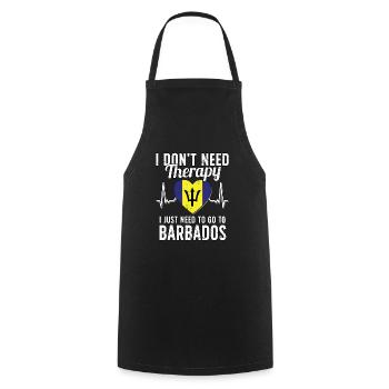Barbade flag I Barbade Souvenirs - Tablier de cuisine - noir - Devant - AI Model Male 185 dark (185cm)