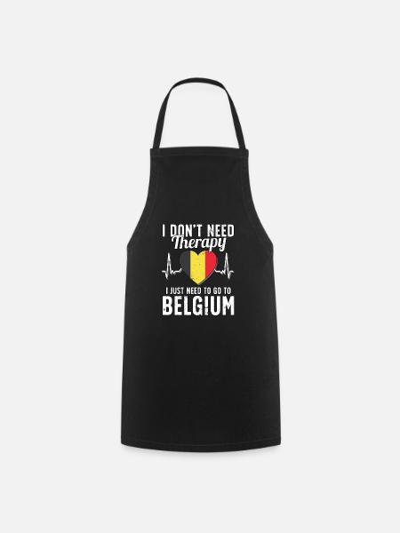 Belgische vlag I Belgische Souvenirs - Keukenschort - zwart