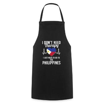 Philippines flag I Filipino Souvenirs - Tablier de cuisine - noir - Devant - AI Model Male 185 dark (185cm)