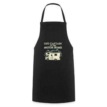 Camping Van Camper Mobile Home - Cooking Apron - black - Front - AI Model Male 185 dark (185cm)