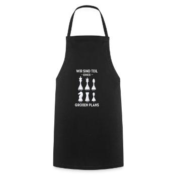 Schach Verschwörung Verschwörungstheoretiker - Kochschürze - Schwarz - Vorne - AI Model Male 185 dark (185cm)