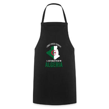 Algérie drapeau football équipe fan cadeau - Tablier de cuisine - noir - Devant - AI Model Male 185 dark (185cm)
