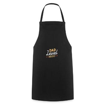 Dad Level Unlocked Father - Kochschürze - Schwarz - Vorne - AI Model Male 185 dark (185cm)