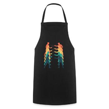 Fencing Retro - Cooking Apron - black - Front - AI Model Male 185 dark (185cm)