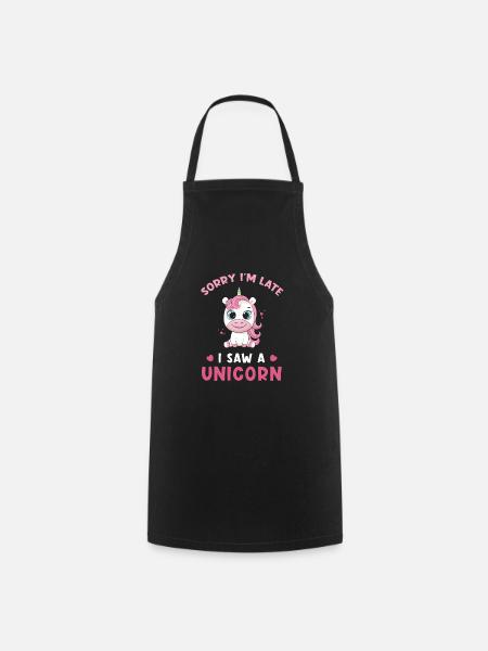Einhorn - Kochschürze - Schwarz