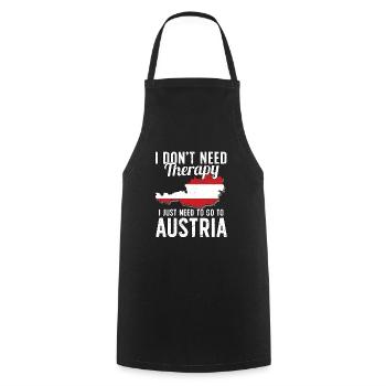 Austria flag I Austrian Souvenirs - Kochschürze - Schwarz - Vorne - AI Model Male 185 dark (185cm)