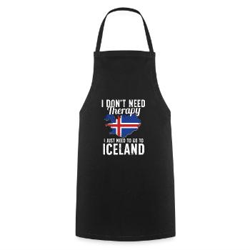 Iceland flag I Icelandic Souvenirs - Tablier de cuisine - noir - Devant - AI Model Male 185 dark (185cm)