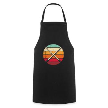 Vintage Eskrima Kali Arnis Sparring Escrima Sticks - Cooking Apron - black - Front - AI Model Male 185 dark (185cm)