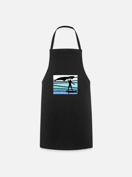 Wing Foil Wing Surfer Surfer Foiler Geschenk - Kochschürze - Schwarz