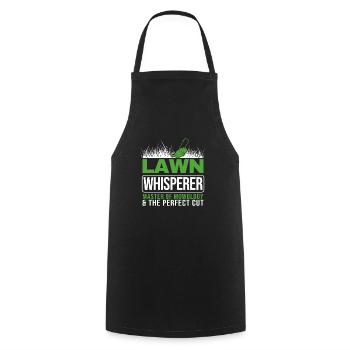 Lawn Whisper Groundskeeper Landscaper Gardener - Cooking Apron - black - Front - AI Model Male 185 dark (185cm)