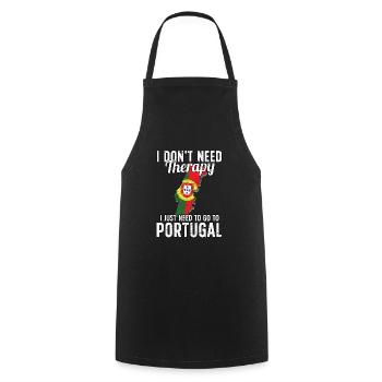Portugal flag I Portugese Souvenirs - Cooking Apron - black - Front - AI Model Male 185 dark (185cm)