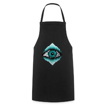 Œil - Tablier de cuisine - noir - Devant - AI Model Male 185 dark (185cm)