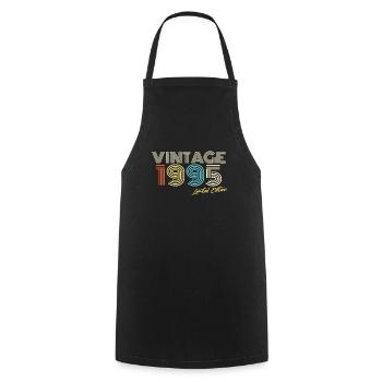Vintage 1995 - Tablier de cuisine - noir - Devant - AI Model Male 185 dark (185cm)