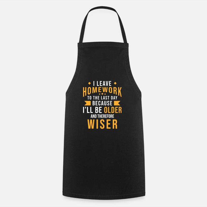 Devoirs - Tablier de cuisine - noir