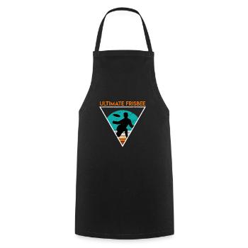 Retro Ultimate Frisbee - Kochschürze - Schwarz - Vorne - AI Model Male 185 dark (185cm)