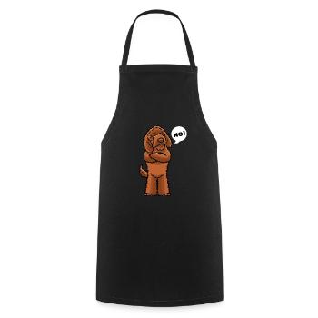 Muet Barbet Chien - Tablier de cuisine - noir - Devant - AI Model Male 185 dark (185cm)