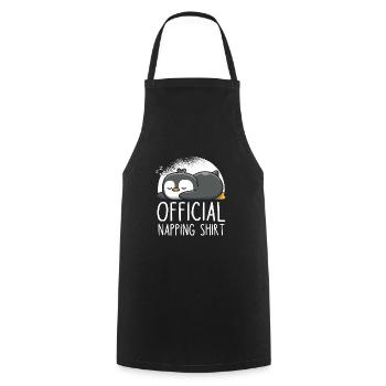 Official sleep shirt penguin - Cooking Apron - black - Front - AI Model Male 185 dark (185cm)