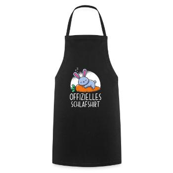 Offizielles Schlafshirt Hase - Kochschürze - Schwarz - Vorne - AI Model Male 185 dark (185cm)