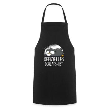 Offizielles Schlafshirt Pinguin - Kochschürze - Schwarz - Vorne - AI Model Male 185 dark (185cm)