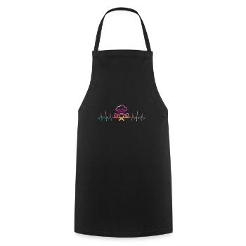 Le cœur de Koch - Tablier de cuisine - noir - Devant - AI Model Male 185 dark (185cm)