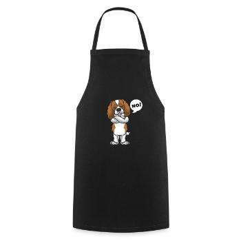 Stuer Cavalier King Charles Spaniel - Tablier de cuisine - noir - Devant - AI Model Male 185 dark (185cm)